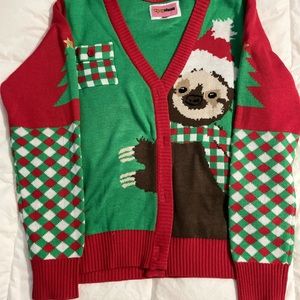 Tipsy Elves Christmas Sloth Ugly Holiday Cardigan